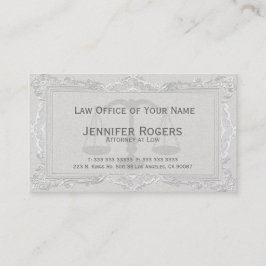 弁護士リネンテクスチャヴィンテージフレーム 名刺