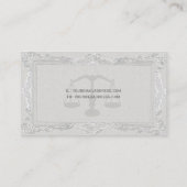 弁護士リネンテクスチャヴィンテージフレーム 名刺 (裏面)