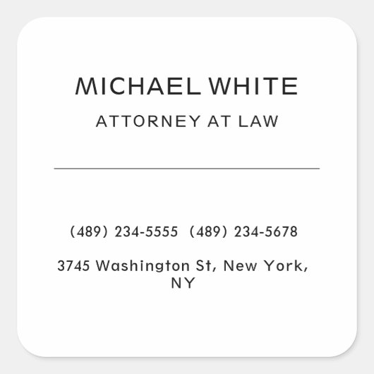 弁護士リネンミニマルプロフェッショナル スクエアシール (正面)