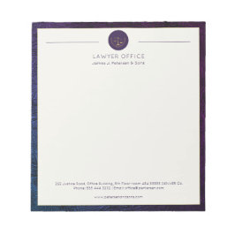 弁護士事務所のエレガントでプロフェッショナルなパーソナライズされたノート ノートパッド