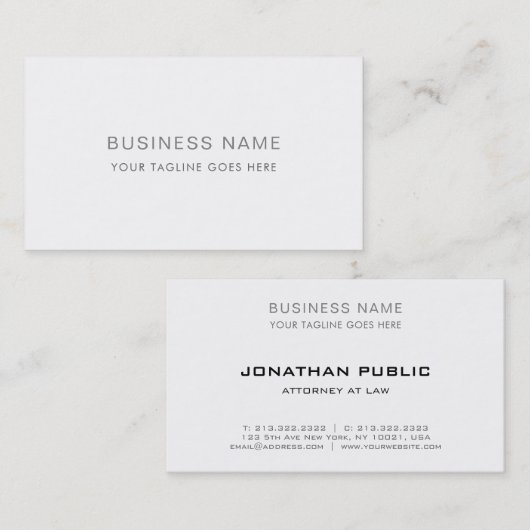弁護士事務所の弁護士のクモダンリエレガントン 名刺 (正面/裏面)