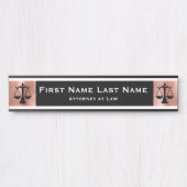 弁護士事務所ドアサイン 弁護士 ローズゴールド サインプレート (正面)