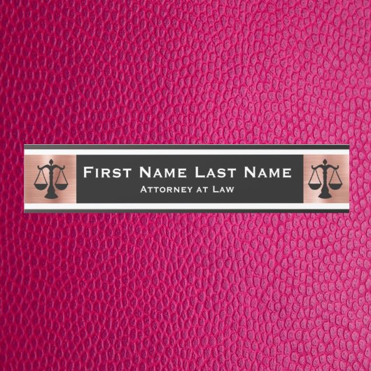 弁護士事務所ドアサイン 弁護士 ローズゴールド サインプレート
