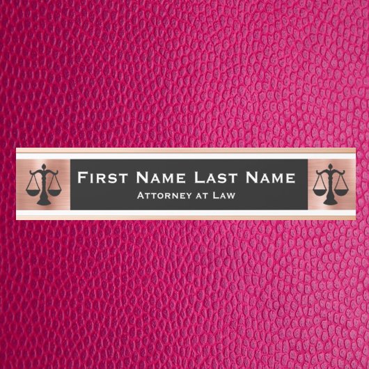 弁護士事務所ドアサイン 弁護士 ローズゴールド サインプレート
