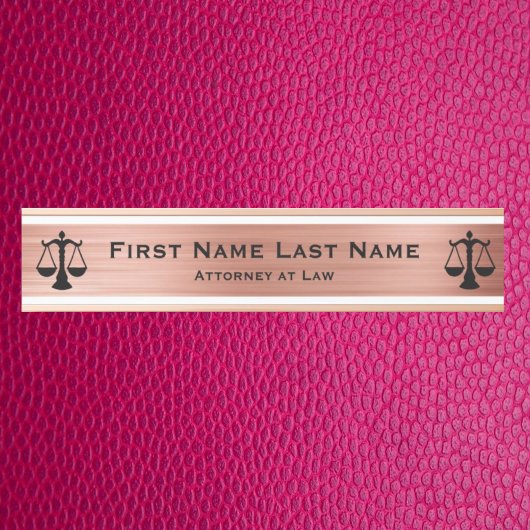 弁護士事務所ドアサイン 弁護士 ローズゴールド サインプレート