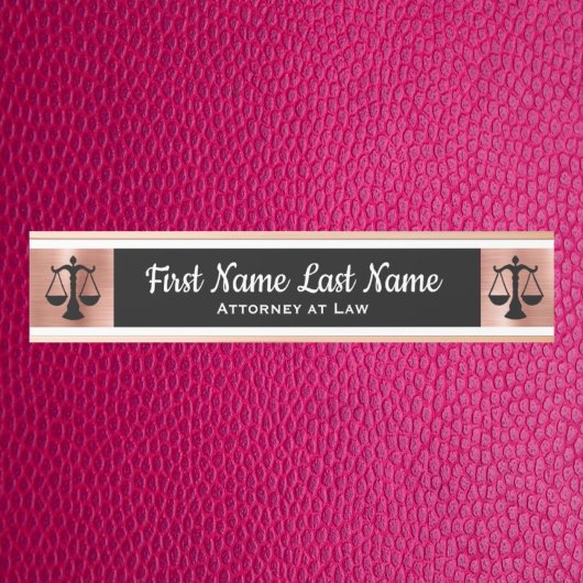 弁護士事務所ドアサイン 弁護士 ローズゴールド サインプレート