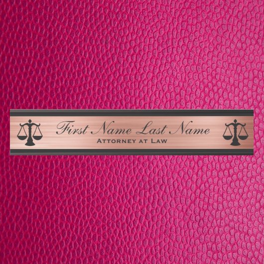 弁護士事務所ドアサイン 弁護士 ローズゴールド サインプレート
