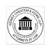 弁護士事務所ロゴ シール 法廷 名前 URL セルフインキングスタンプ (デザイン)