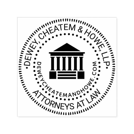 弁護士事務所ロゴ シール 法廷 名前 URL セルフインキングスタンプ (デザイン)