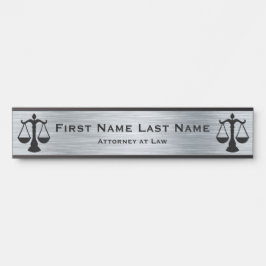 弁護士事務所用ドアサイン 銀色 サインプレート