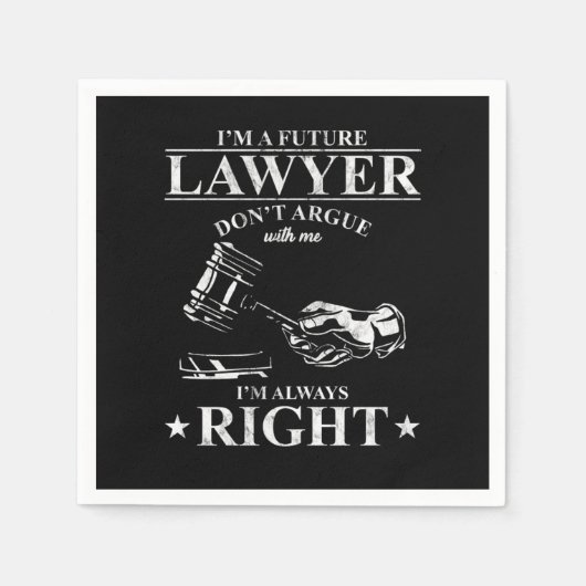 弁護士会社法律学校贈与Im将来の弁護士D スタンダードカクテルナプキン (正面)