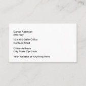 弁護士刑事司法ビジネスカード 名刺 (裏面)