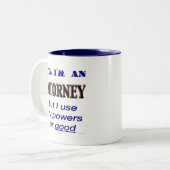 弁護士力の良いおもしろいことわざ ツートーンマグカップ (正面左)