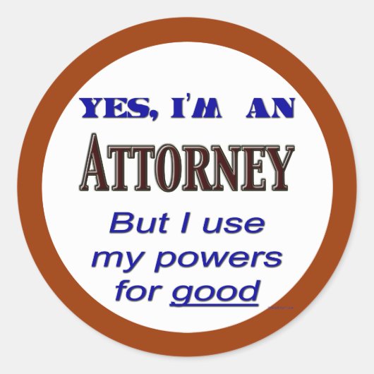 弁護士力善良弁護士ことわざ ラウンドシール (正面)