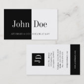 弁護士半分/半分B/W 名刺 (正面/裏面)
