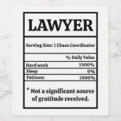 弁護士卒業パーティギフト・弁護士退職祝い ワインラベル (シングルラベル)