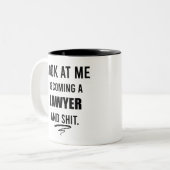 弁護士卒業Tシャツ ツートーンマグカップ (正面左)