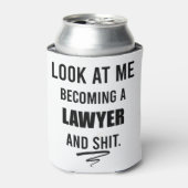 弁護士卒業Tシャツ 缶クーラー (缶正面)