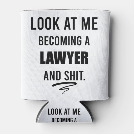 弁護士卒業Tシャツ 缶クーラー (正面)