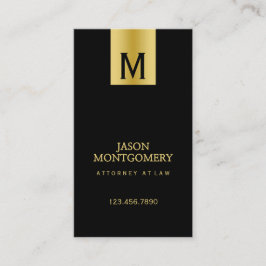 弁護士名刺デザインブラックと金ゴールド 名刺