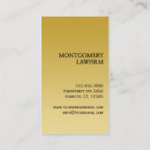 弁護士名刺デザインブラックと金ゴールド 名刺 (裏面)