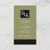 弁護士名刺 名刺 (裏面)