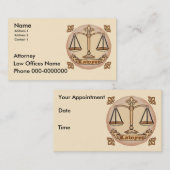 弁護士名前をカスタムする 予約カード (正面/裏面)