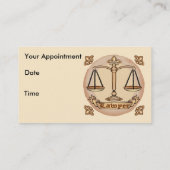 弁護士名前をカスタムする 予約カード (裏面)