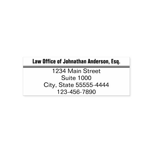 弁護士名差出人住所電話番号法律事務所 セルフインキングスタンプ (デザイン)