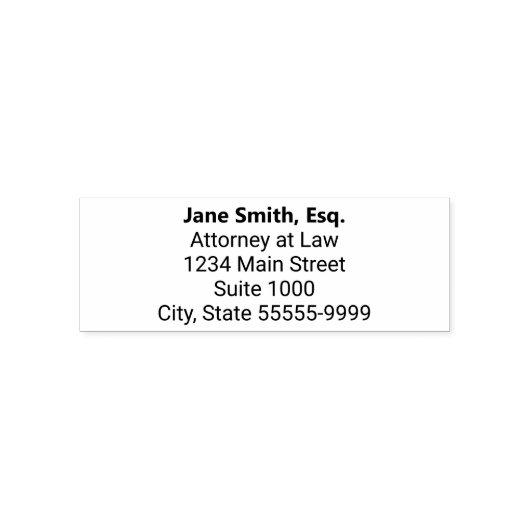 弁護士名役職名事業差出人住所 セルフインキングスタンプ (デザイン)