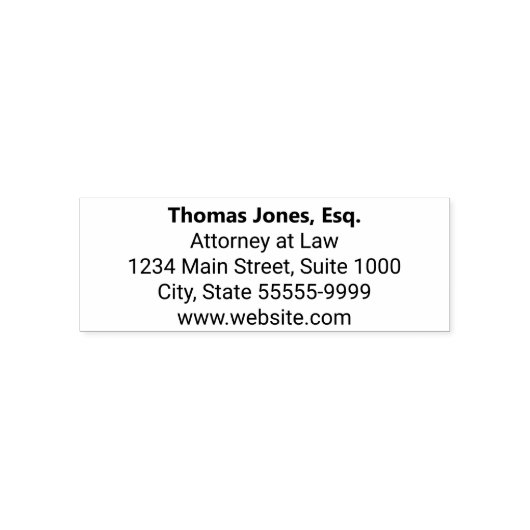 弁護士名役職Webサイト差出人住所 セルフインキングスタンプ (デザイン)