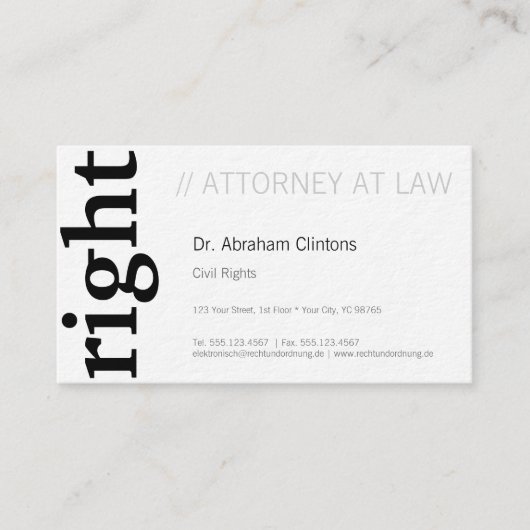 弁護士基礎 名刺 (正面)