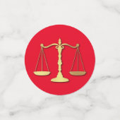 弁護士学校卒業金ゴールド赤 コンフェッティ (スモール正面)