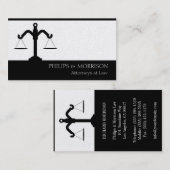 弁護士弁護士のカウンセラーの法律事務所のオフィスのスケール 名刺 (正面/裏面)
