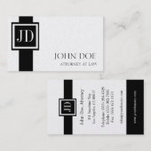 弁護士弁護士のモノグラム-利用できるレターヘッド- 名刺 (正面/裏面)