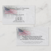 弁護士弁護士の愛国者の愛国心が強いアメリカ人 名刺 (正面/裏面)