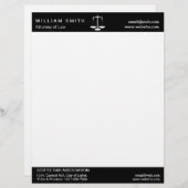 弁護士弁護士の正義のプロフェッショナル レターヘッド (正面/裏面)