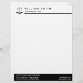 弁護士弁護士の正義のプロフェッショナル レターヘッド (正面/裏面)