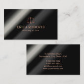 弁護士弁護士の正義の金属のばら色の金ゴールドのスケール 名刺 (正面/裏面)