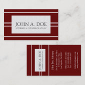 弁護士弁護士の法律事務所のさくらんぼの金ゴールドの白のストライプ 名刺 (正面/裏面)