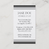 弁護士弁護士の法律事務所のオフィスのスケールはPlatnum衰退します 名刺 (裏面)