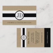 弁護士弁護士の法律事務所のリボンの円形のタンの大理石 名刺 (正面/裏面)