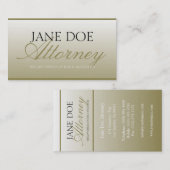 弁護士弁護士の法律事務所の原稿の金ゴールドは衰退します 名刺 (正面/裏面)
