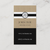 弁護士弁護士の法律事務所の吊り下げ式のタンの黒 名刺 (裏面)