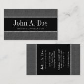 弁護士弁護士の法律事務所の大理石のストライプの石板 名刺 (正面/裏面)