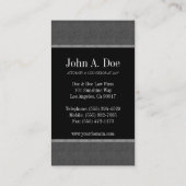 弁護士弁護士の法律事務所の大理石のストライプの石板 名刺 (裏面)