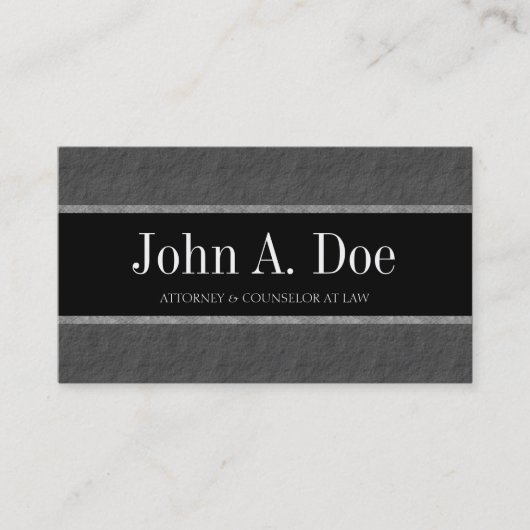 弁護士弁護士の法律事務所の大理石のストライプの石板 名刺 (正面)