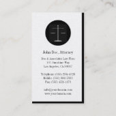 弁護士弁護士の法律事務所プラチナ紙 名刺 (裏面)