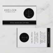 弁護士弁護士の法律事務所B/Wプラチナ紙 名刺 (正面/裏面)