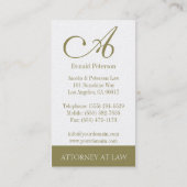 弁護士弁護士の法的カウンセラーの法律事務所のオフィス 名刺 (裏面)